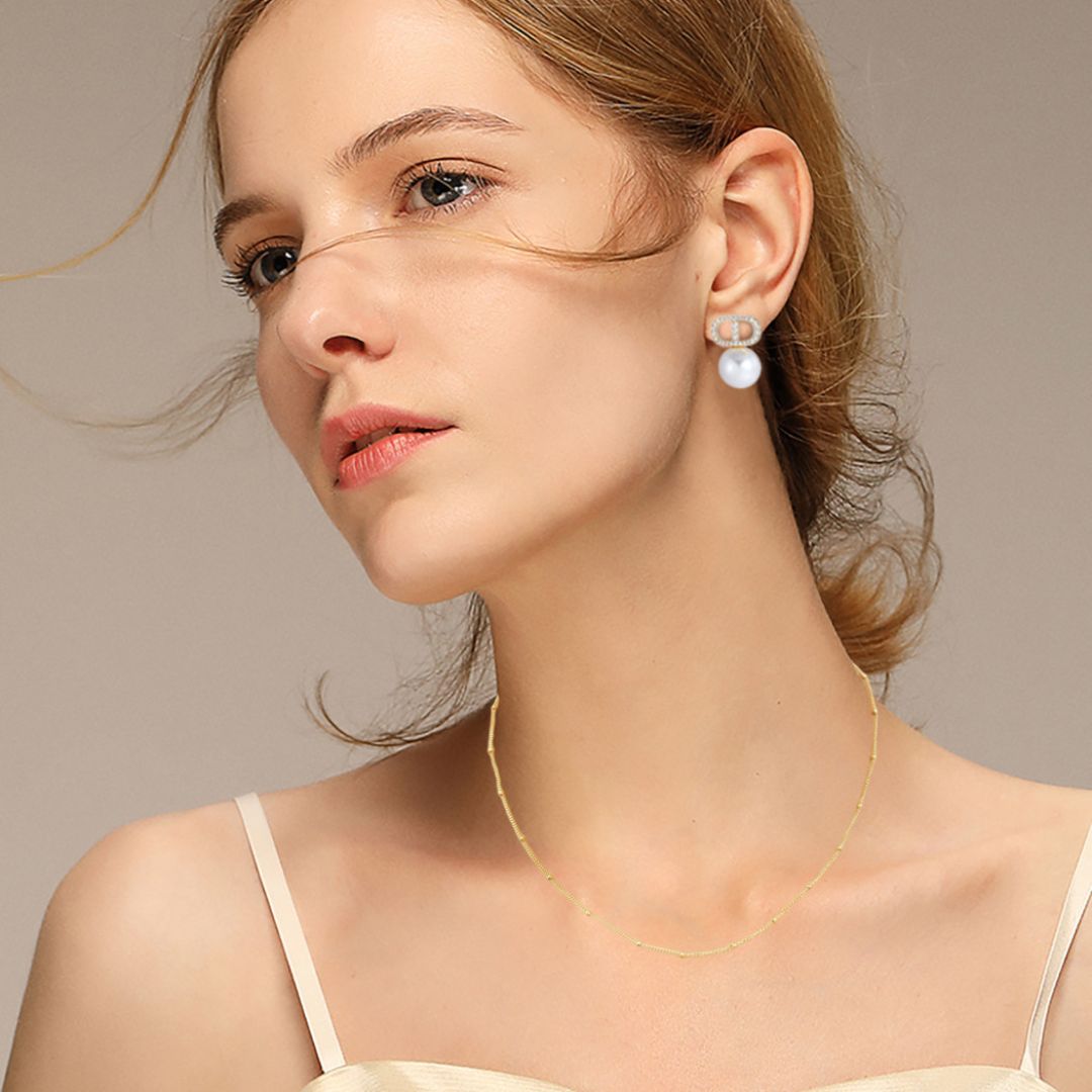 Damen Halskette 'Basic Balls' gold