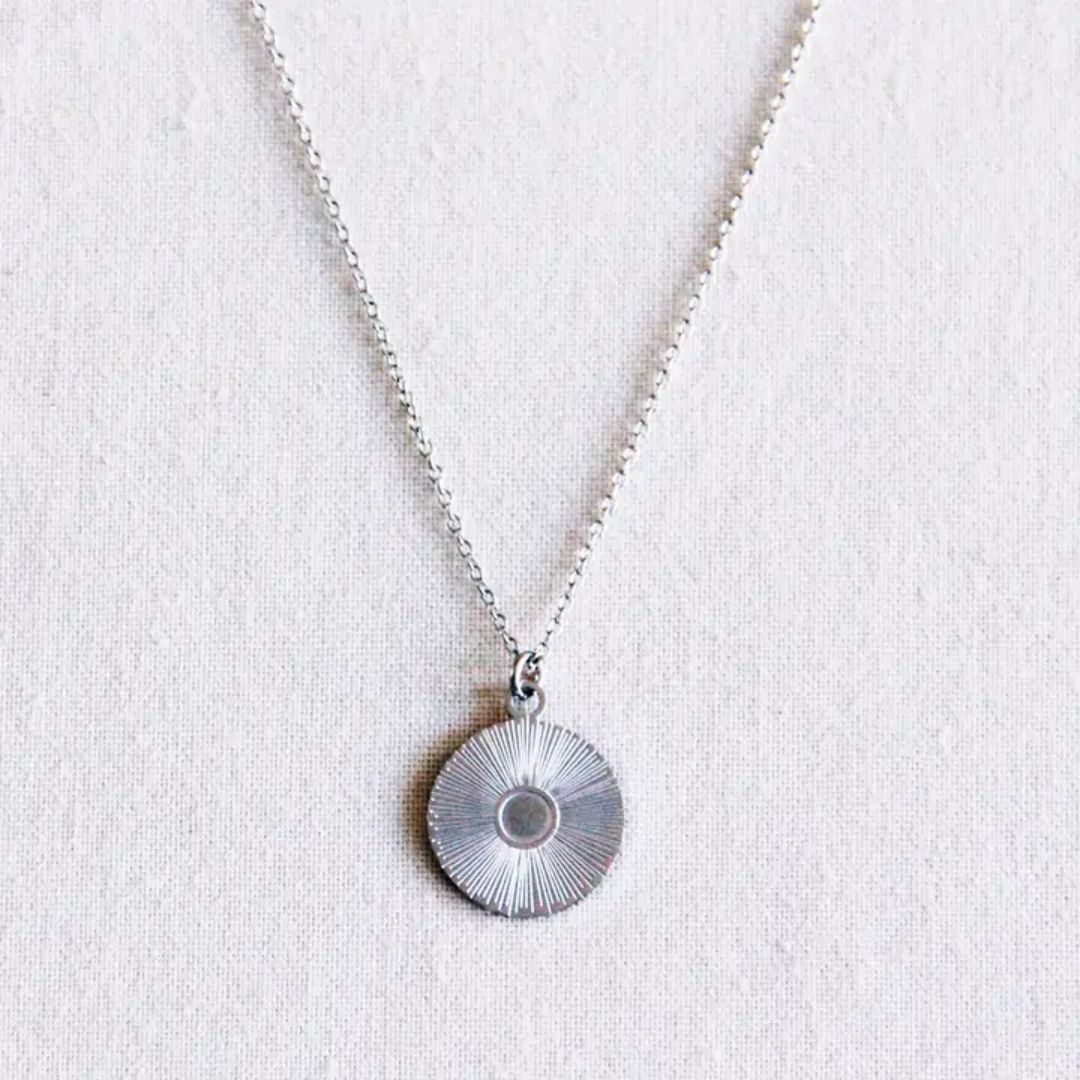 Damen Halskette mit rundem Fantasietaler silber