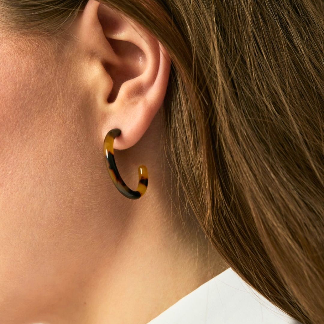 Damen Ohrringe 'Loop Dark Cheetah'