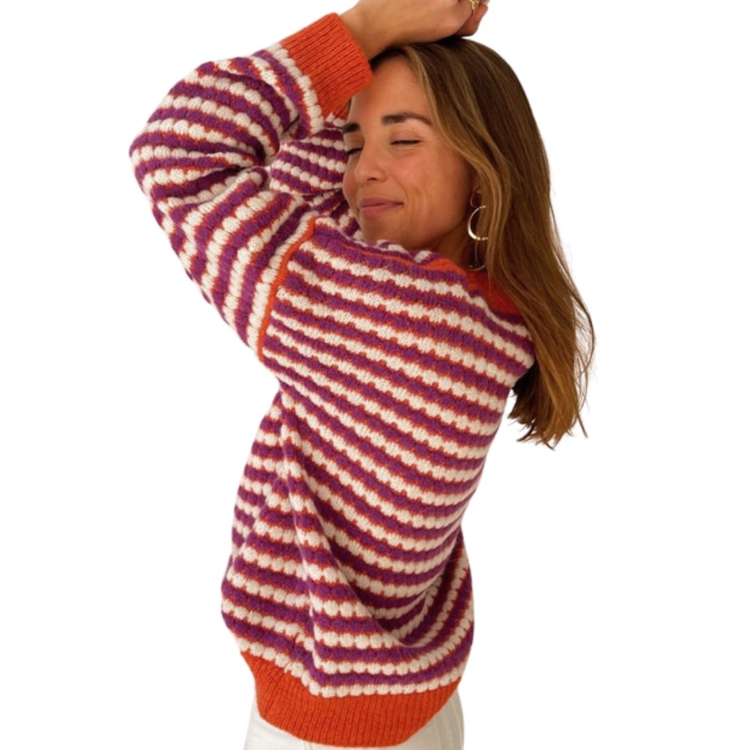 Damen Pullover 'Trikot' orange
