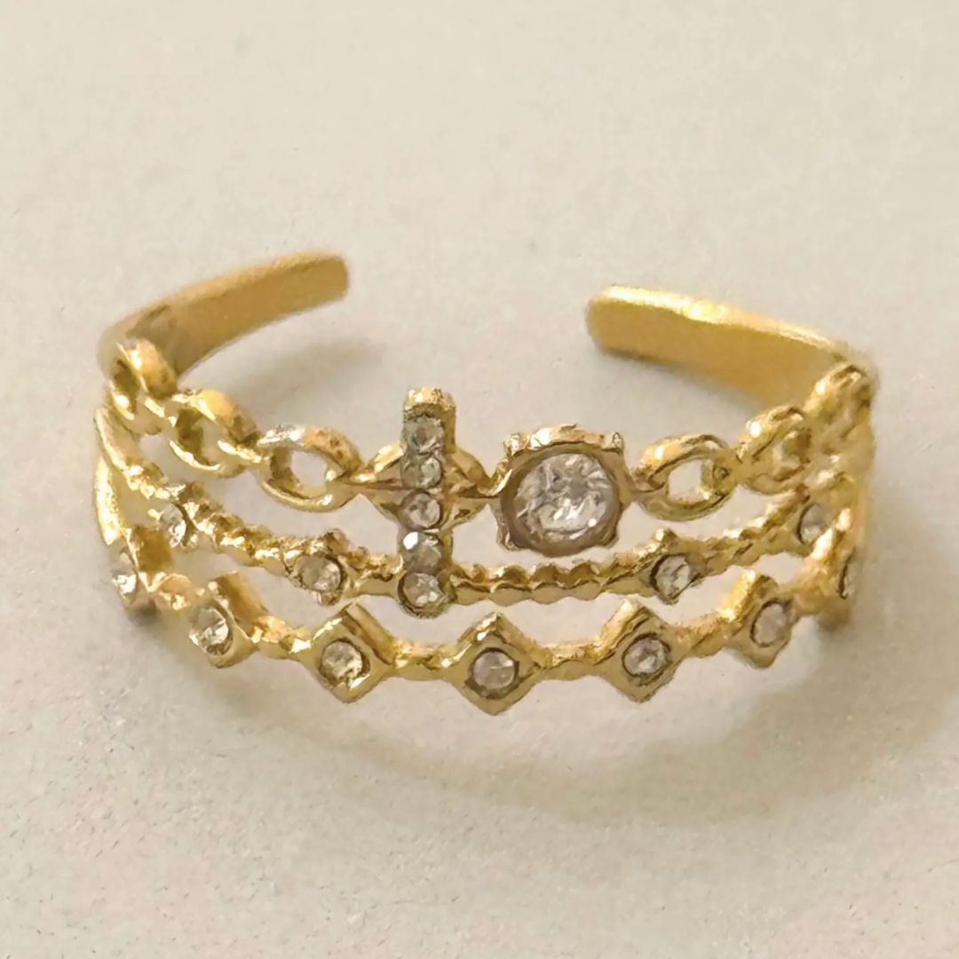 Damen Ring mit Zirkonsteinen 'Anilah' gold