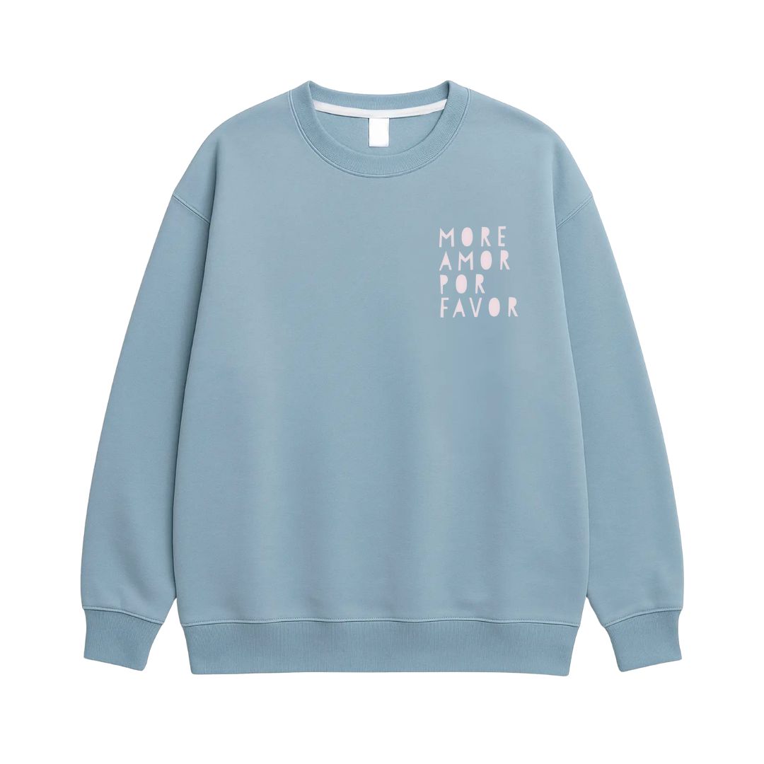 Damen Sweatshirt 'More Amor' blau/rosa