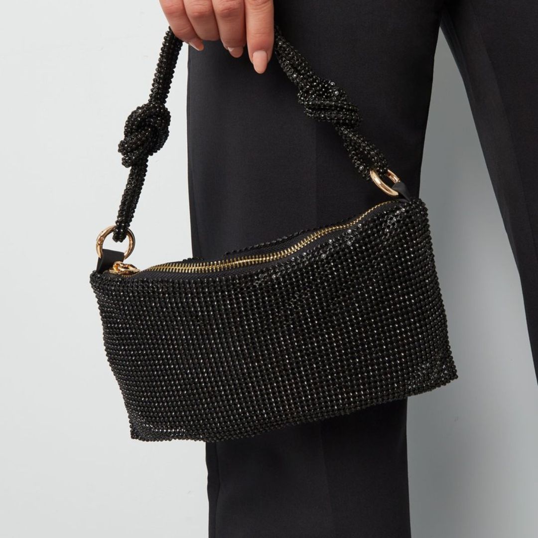 Damen Tasche mit Knoten 'Glamour' schwarz