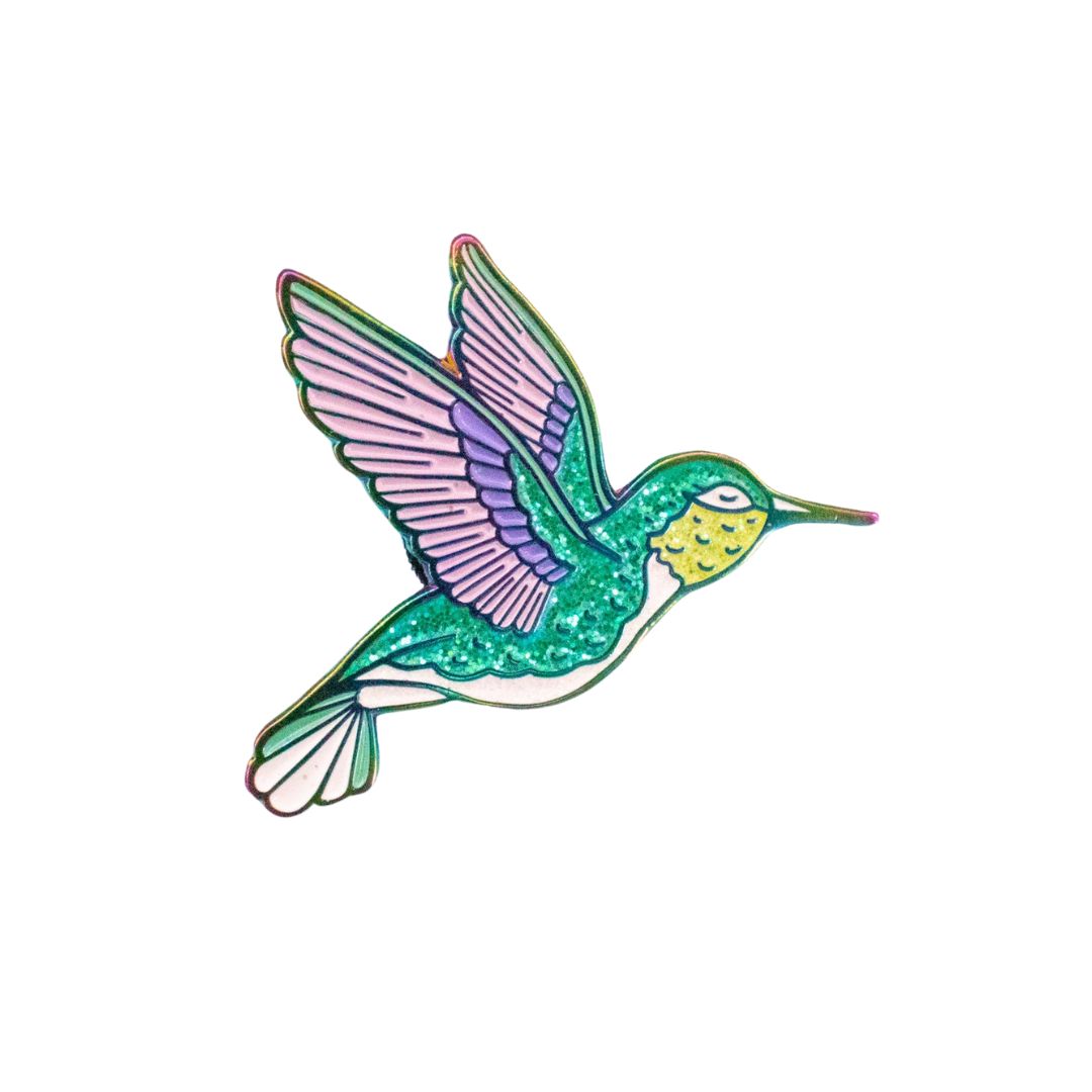 Anstecker 'Kolibri Pin' blaugrün