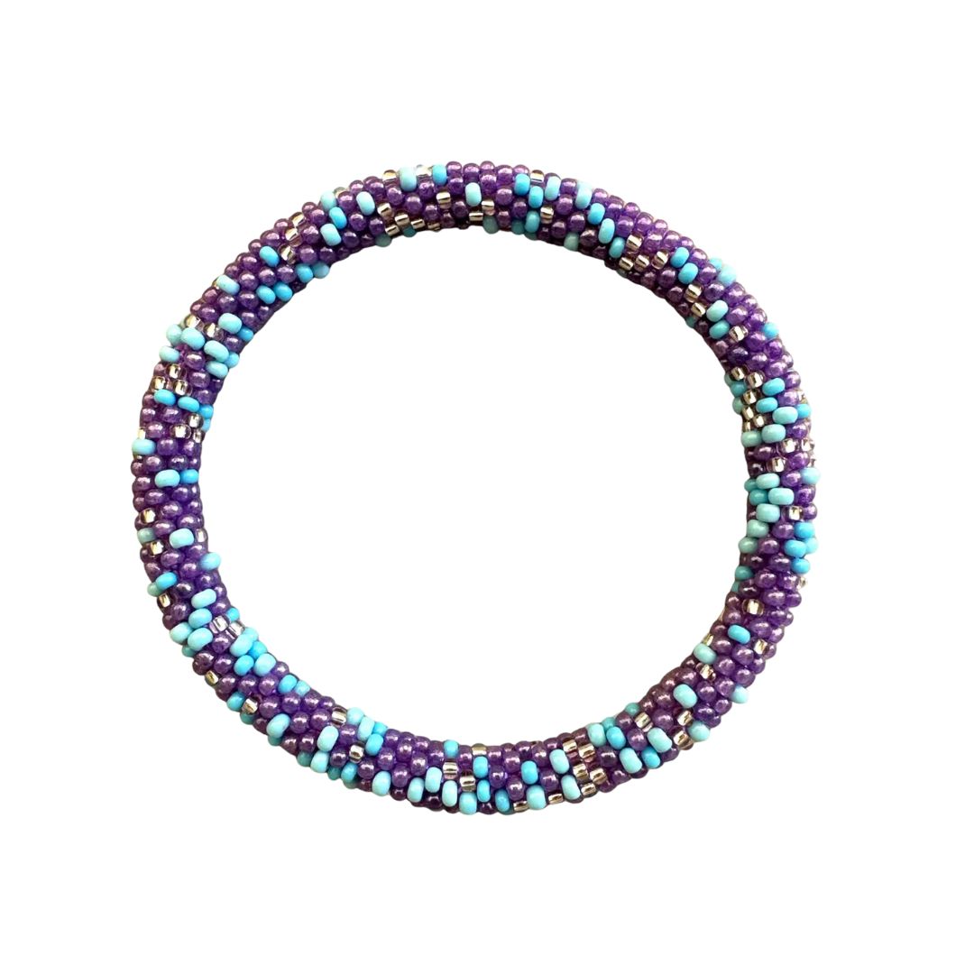 Nepalesisches Damen Armband lila/blau