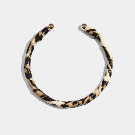 Damen Leder-Armband 'Retro Leopard'