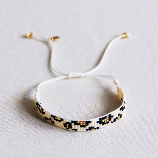 Damen Armband gewebt 'Leopard'