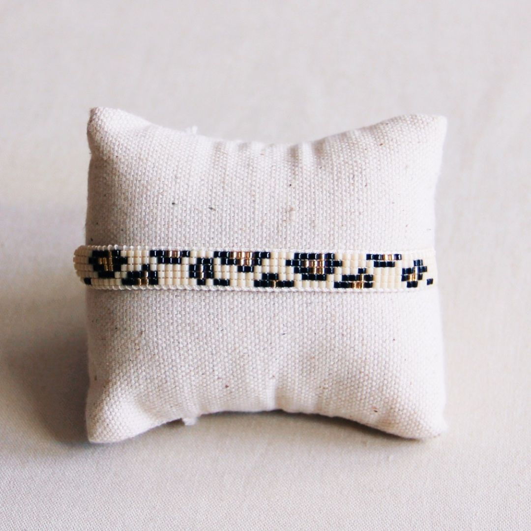 Damen Armband gewebt 'Leopard'