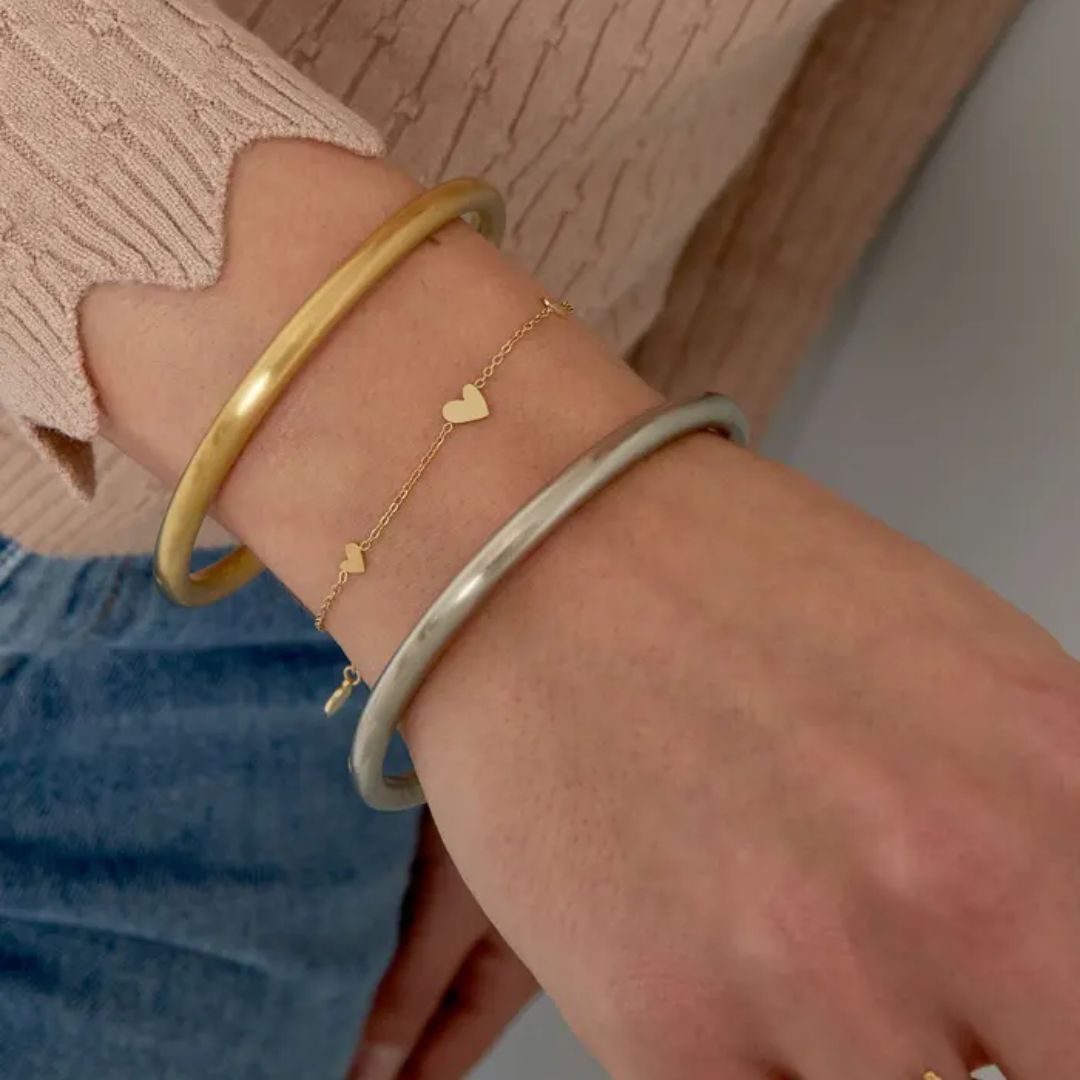 Damen Armband gold mit Herzen