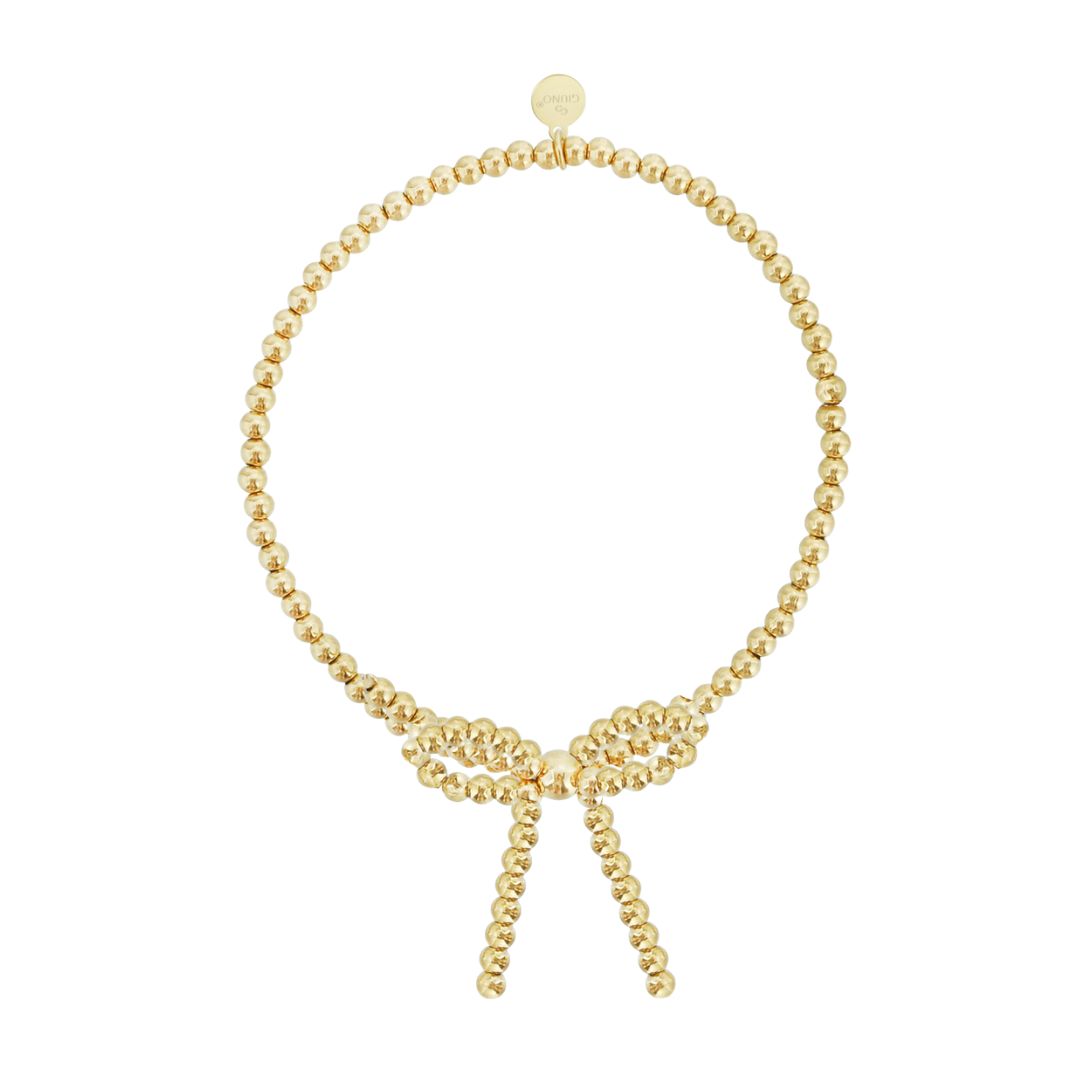 Damen Armband mit Schleifenanhänger gold