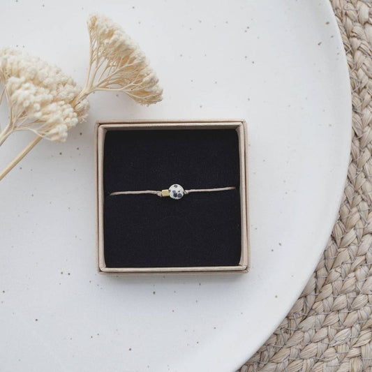 Damen Armband 'Dalmatiner' mit goldfarbenem Quader