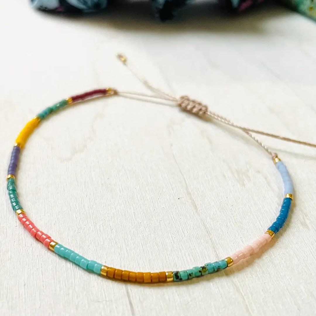 Damen Armband 'Miyuki Perlen' multicolor