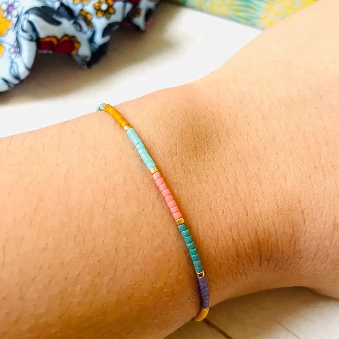 Damen Armband 'Miyuki Perlen' multicolor