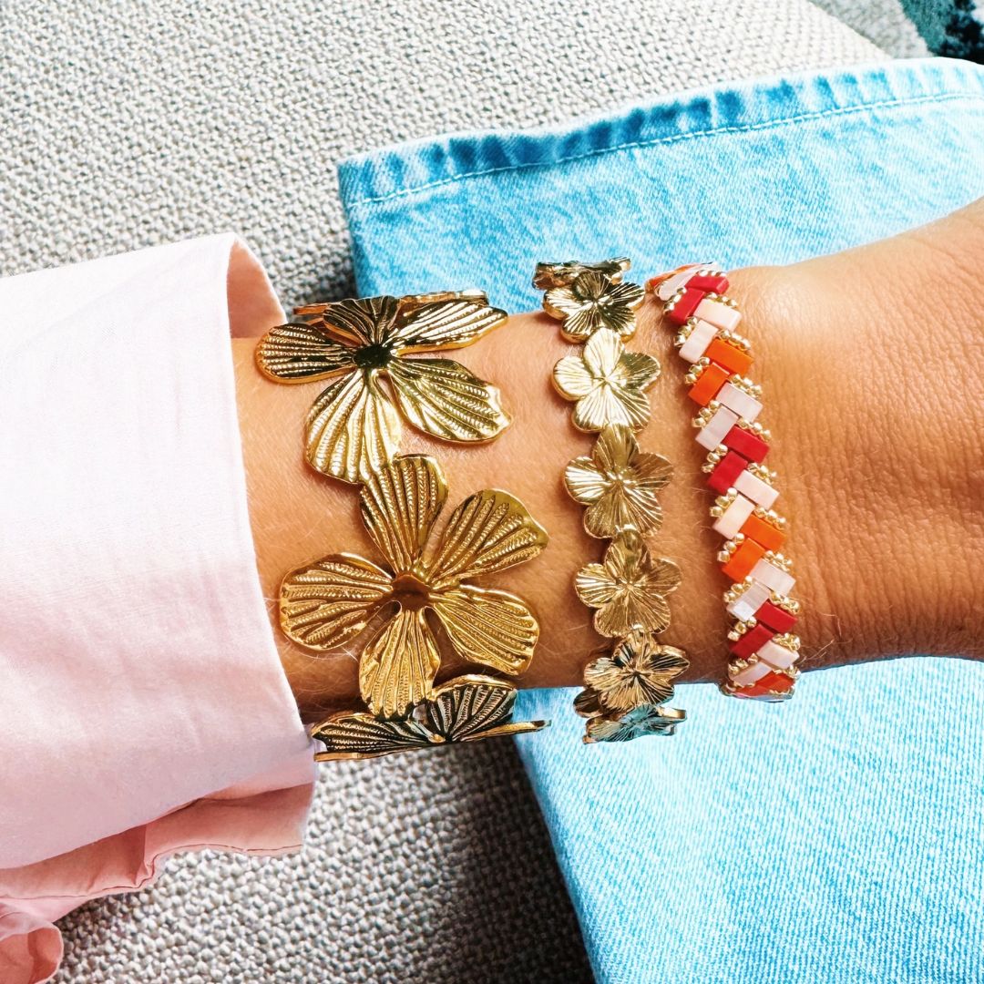 Damen Armreif 'Flowers'