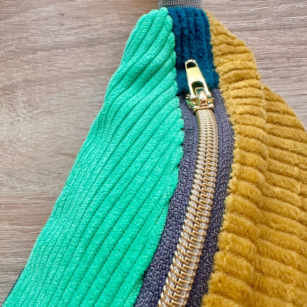 Damen Hipbag 'Patchwork Unique' gelb/blau/türkis