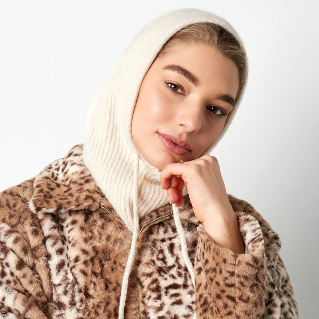 Damen Balaclava 'Basic' beige