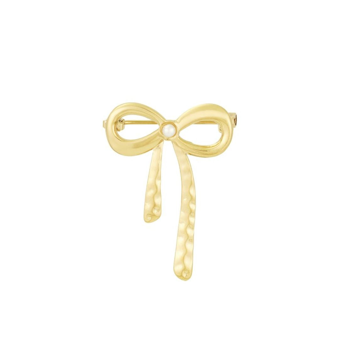 Damen Brosche 'Schleife' gold