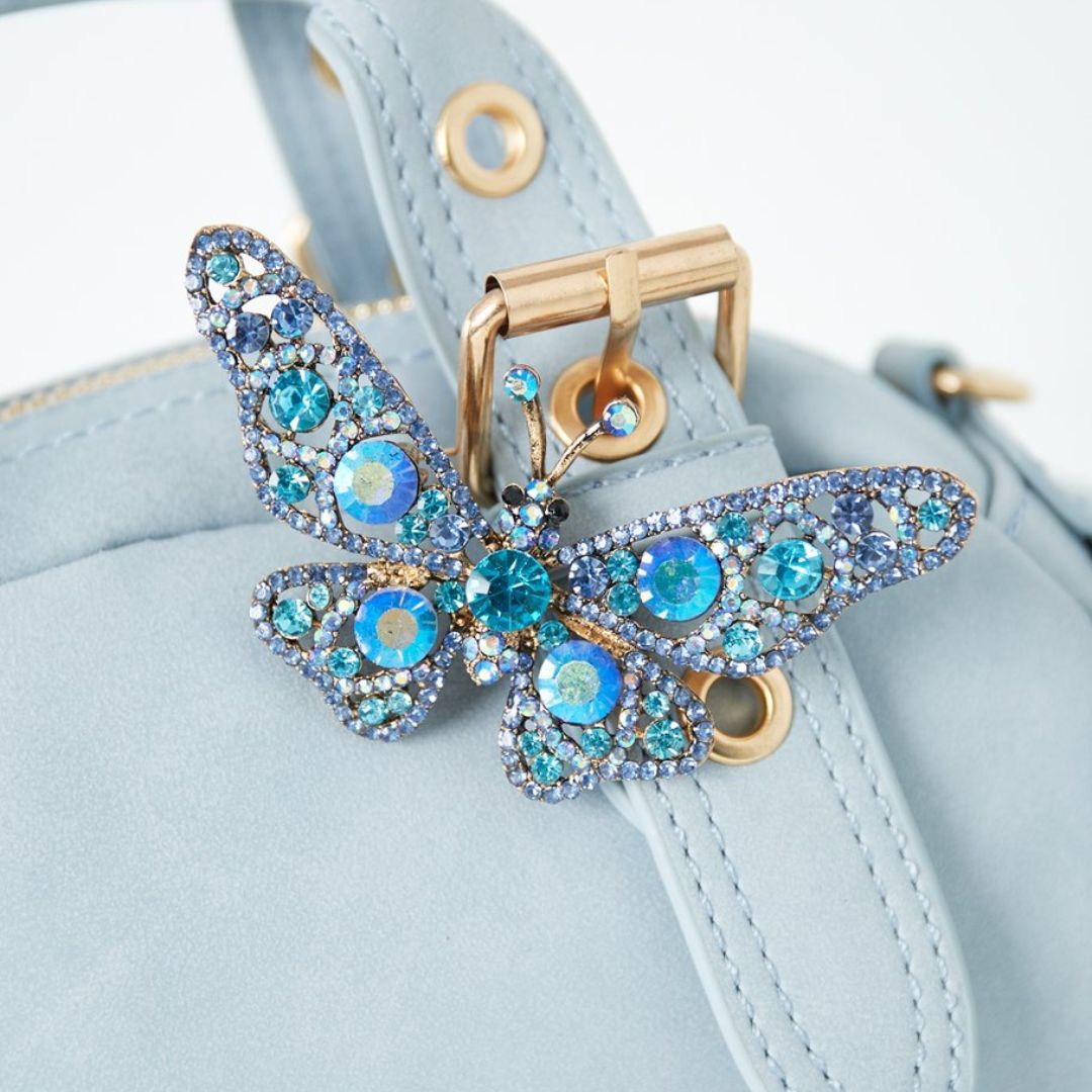 Damen Brosche 'Butterfly' blau