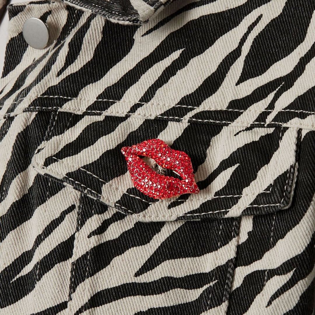 Damen Brosche 'Red Lip'
