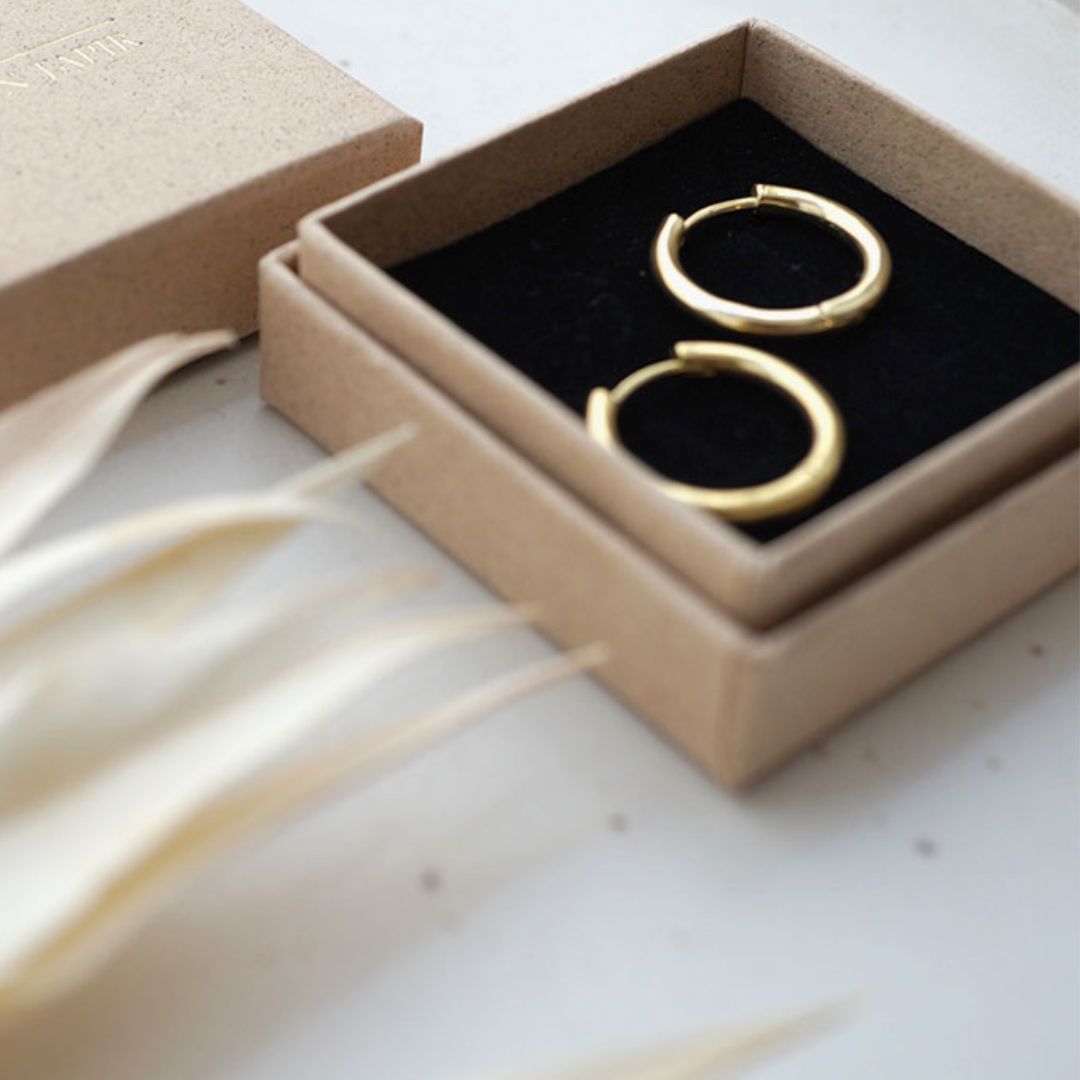 Damen Ohrringe Creolen 'Lea' goldfarben
