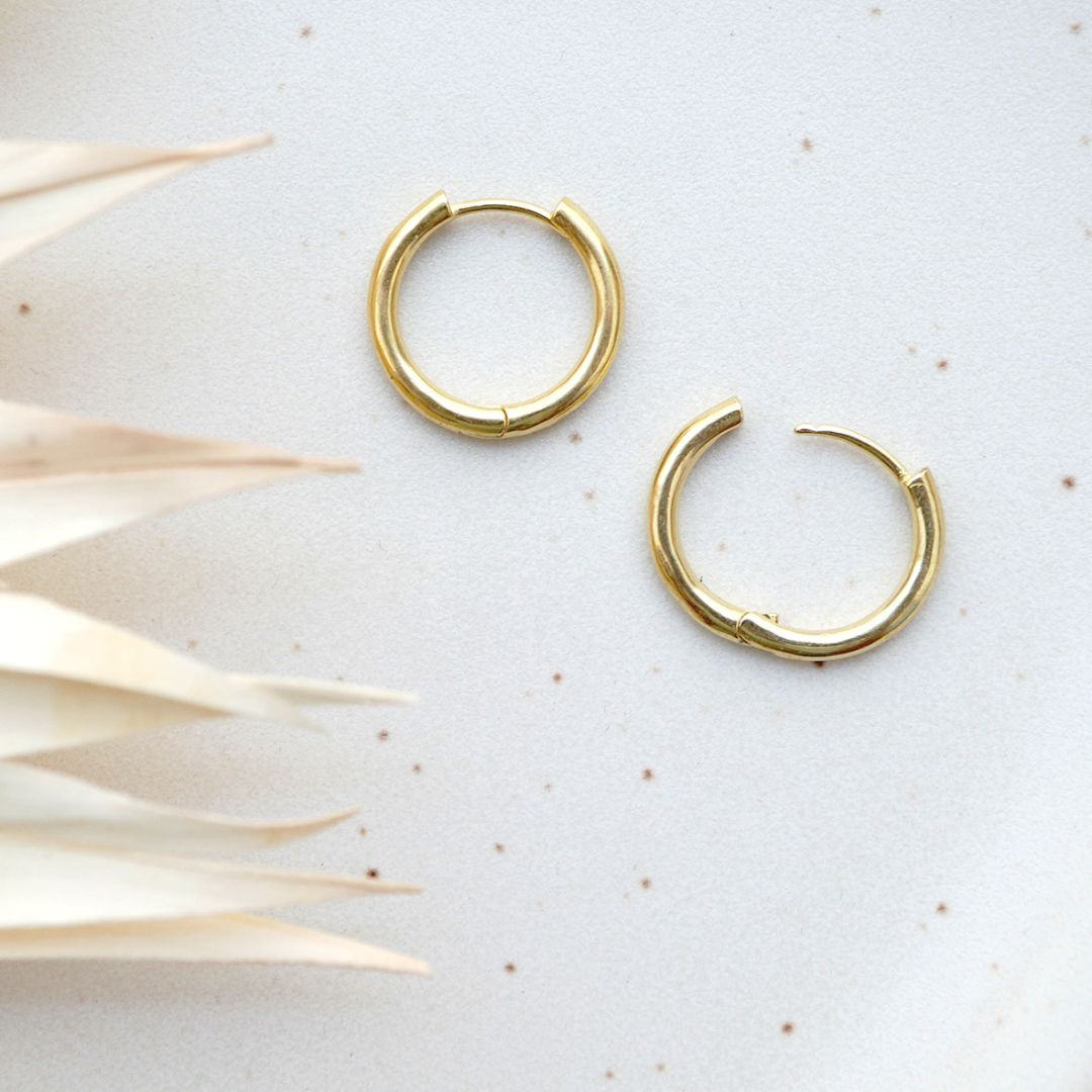 Damen Ohrringe Creolen 'Lea' goldfarben