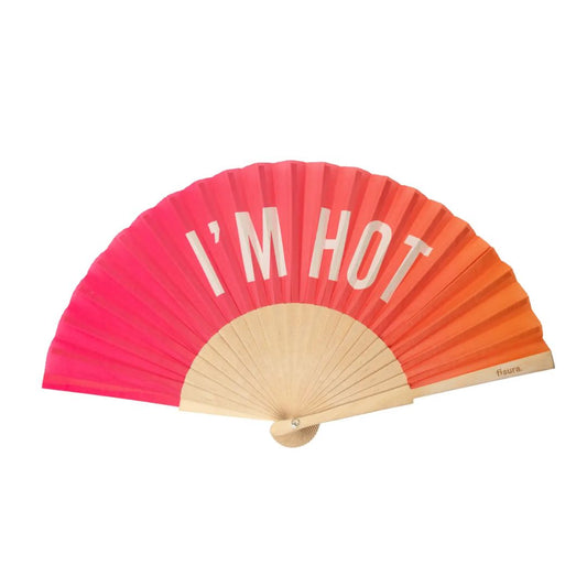 Damen Fächer 'I'M HOT' mit Farbverlauf rot/orange