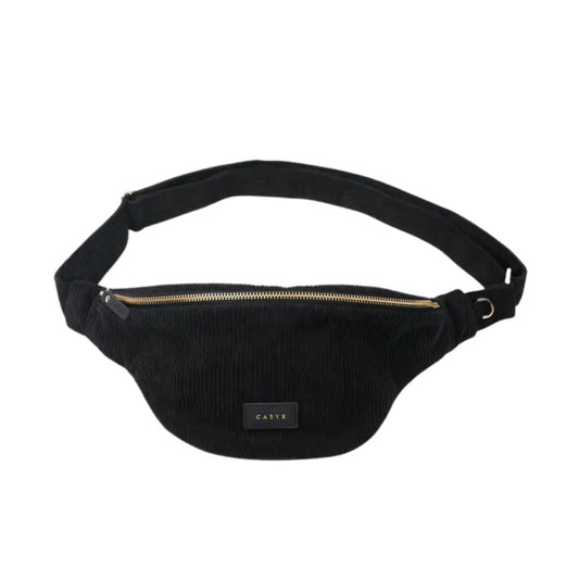 Damen Gürteltasche Cordoptik schwarz