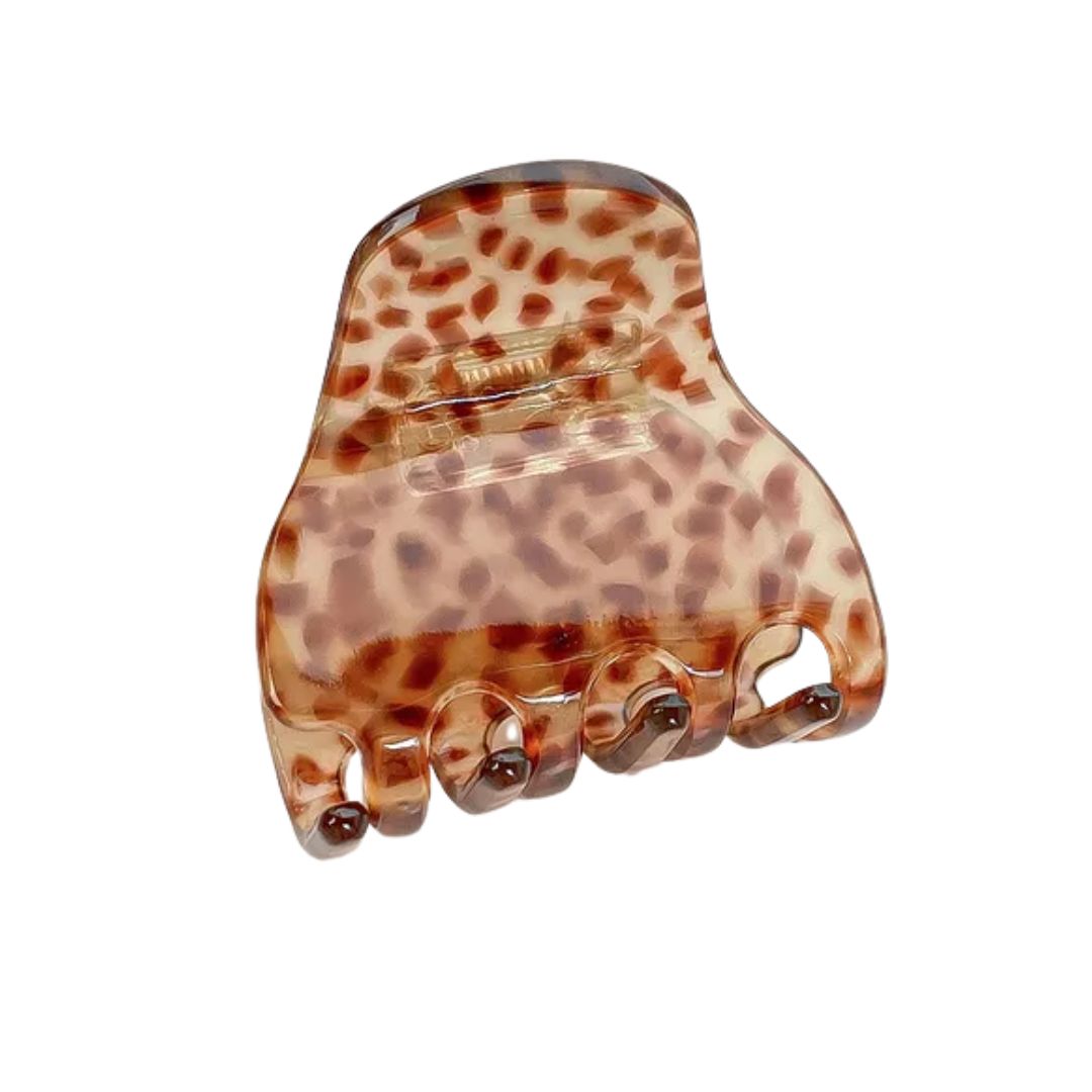 Damen Haarklammer 'Cheetah' coffee