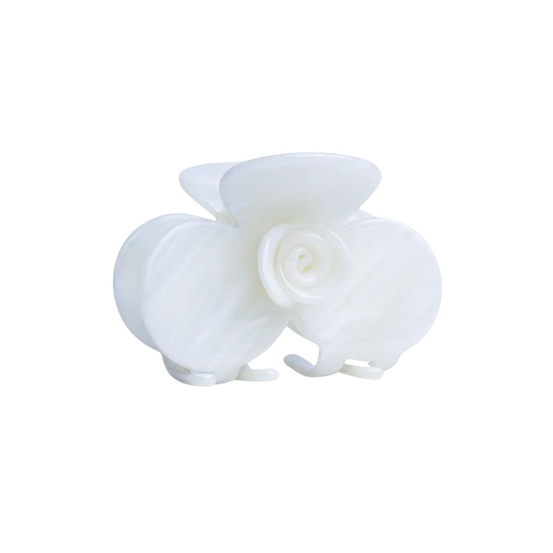 Damen Haarklammer 'Fiore Bianco'