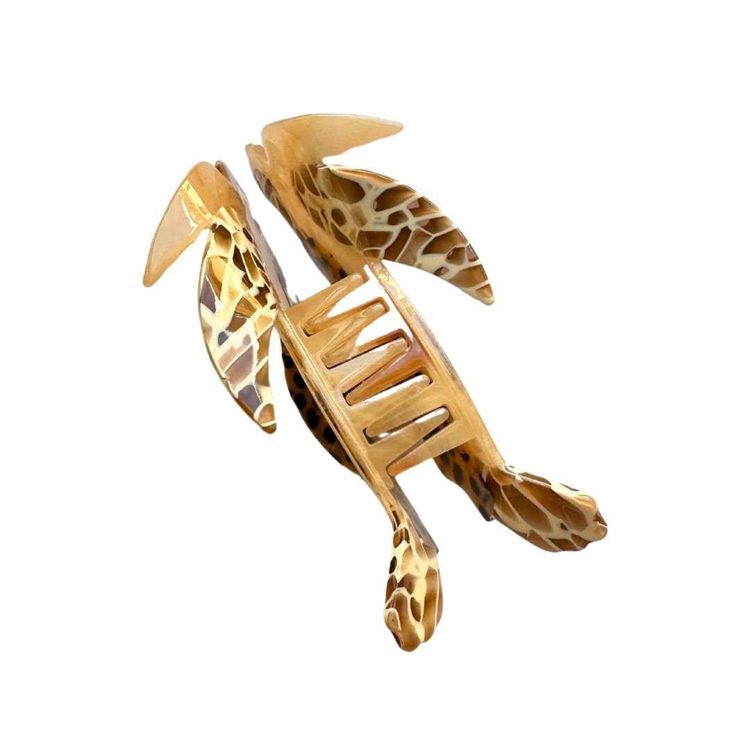 Damen Haarklammer 'Schildkröte' Cheetah