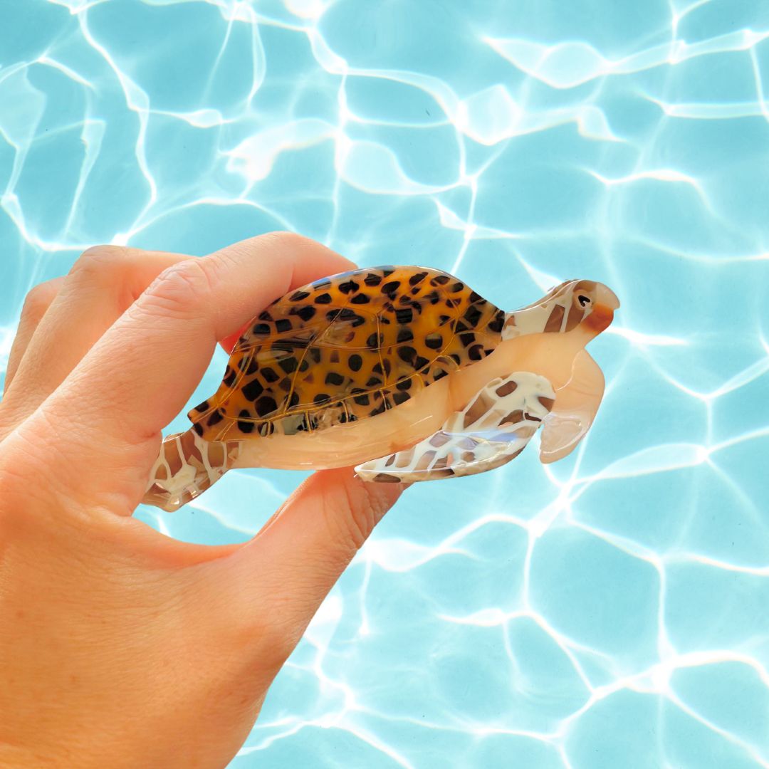 Damen Haarklammer 'Schildkröte' Cheetah