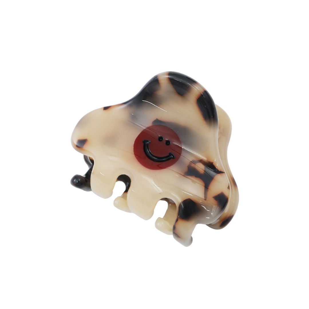 Damen Haarklammer kleine Größe Leo mit Smiley