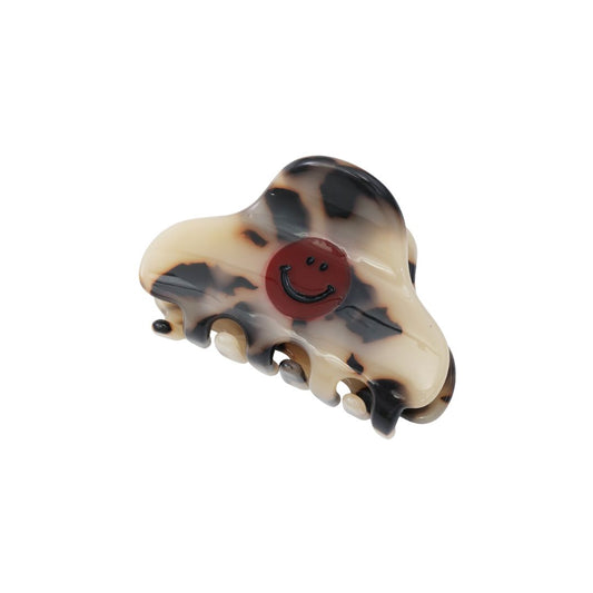 Damen Haarklammer mittlere Größe Leo mit Smiley