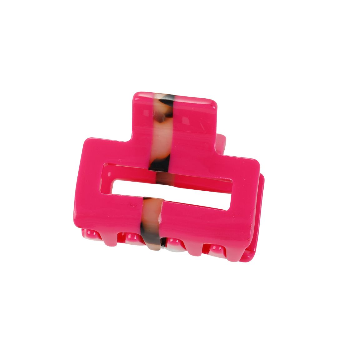 Damen Haarklammer Mini mit Streifen pink/leo