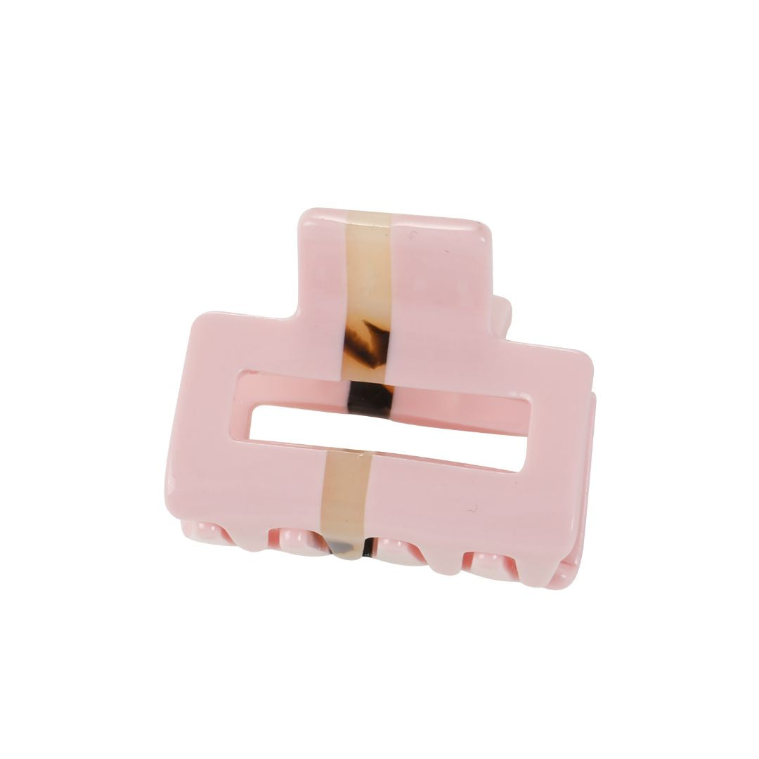 Damen Haarklammer Mini mit Streifen rosa/leo