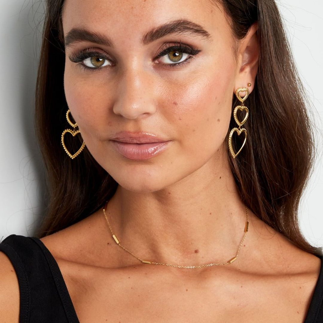 Damen Halskette gold 'Tubes'