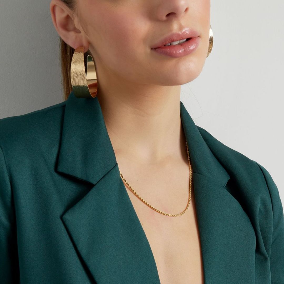 Damen Halskette gold 'Twist' dünn