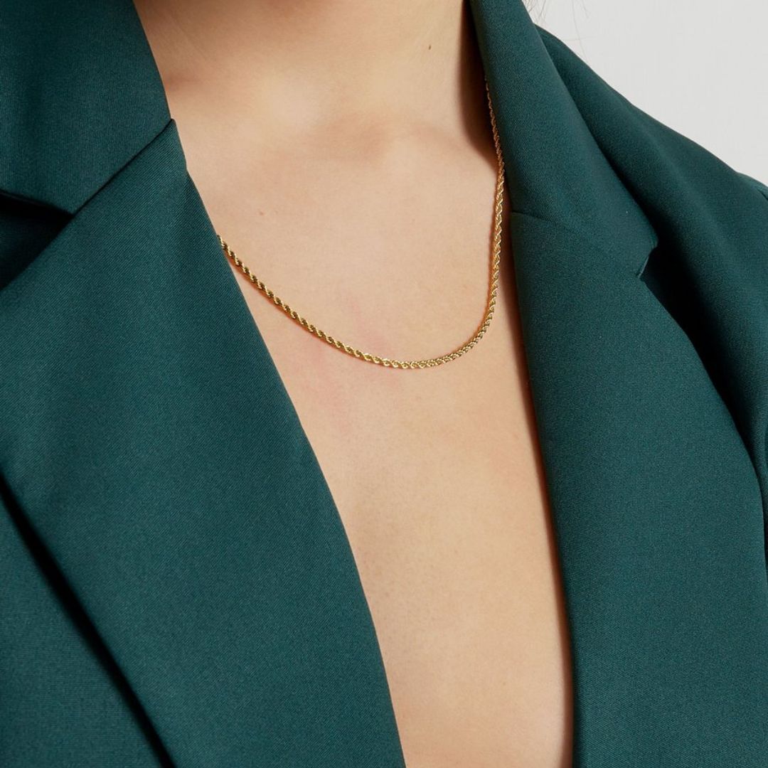 Damen Halskette gold 'Twist' dünn