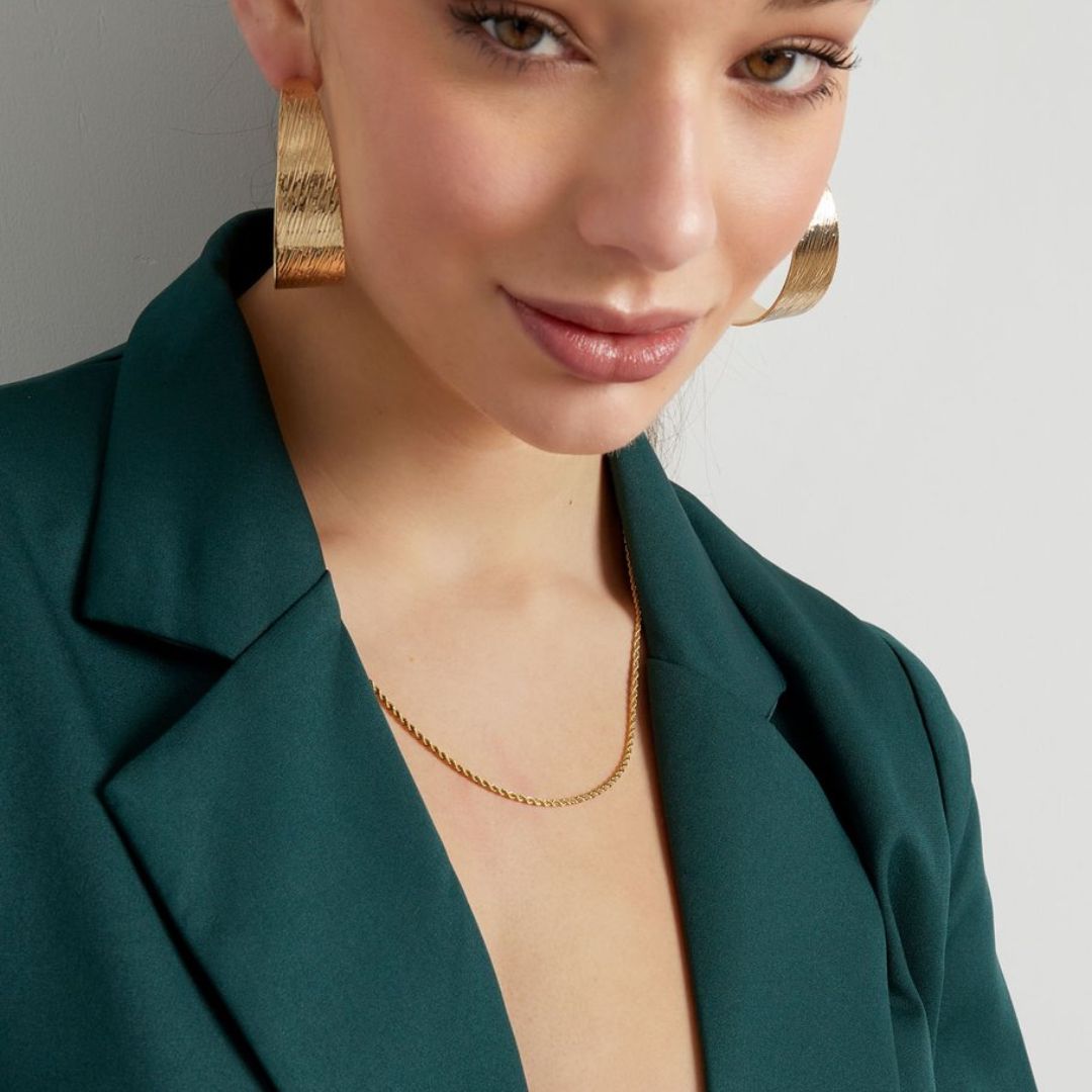 Damen Halskette gold 'Twist' dünn