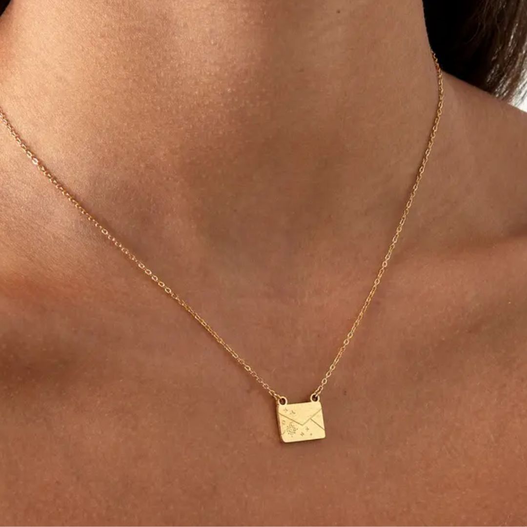 Damen Halskette 'Briefumschlag'