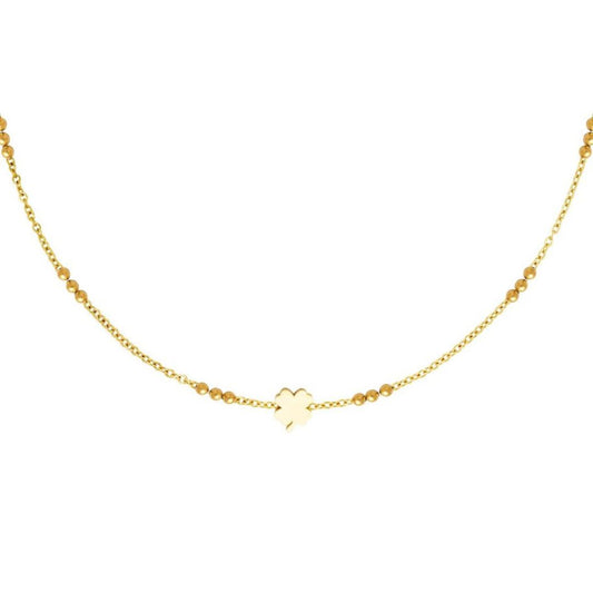 Damen Halskette gold 'Kleeblatt'