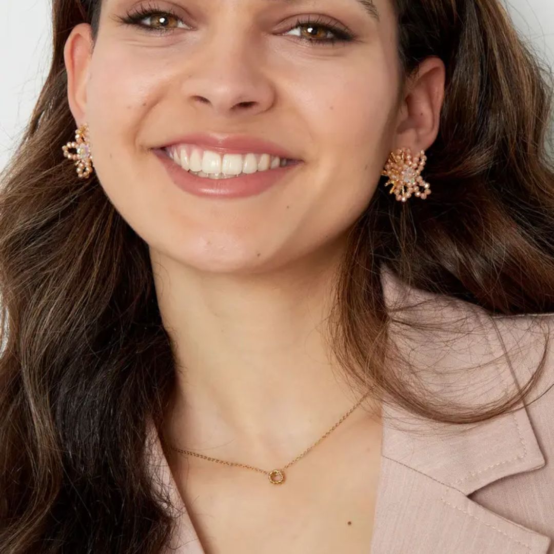 Damen Halskette 'gedrehter Anhänger'