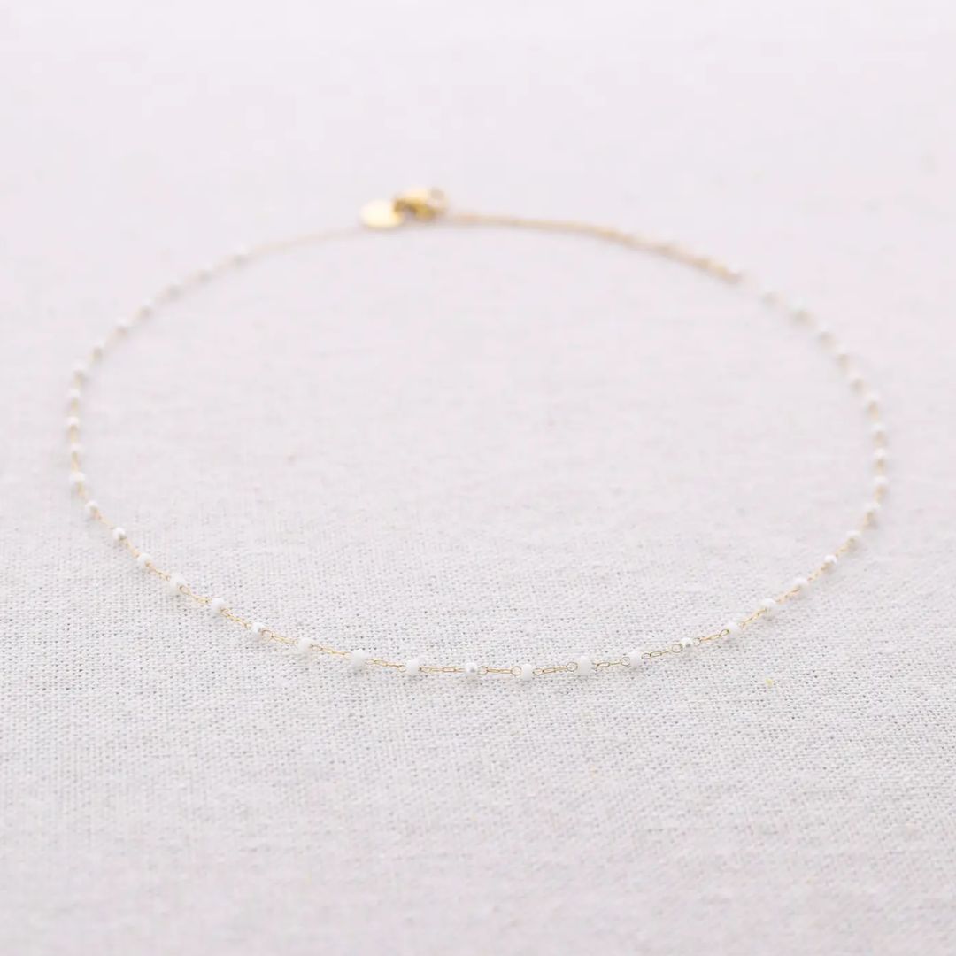 Damen Halskette 'Pearls' gold/weiß