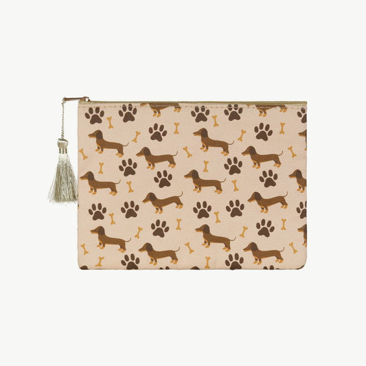 Make-up-Tasche mit Dackelmuster