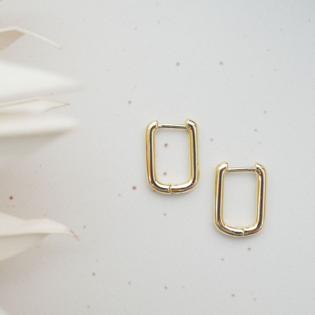 Damen Ohrringe Creolen 'Lucky' goldfarben