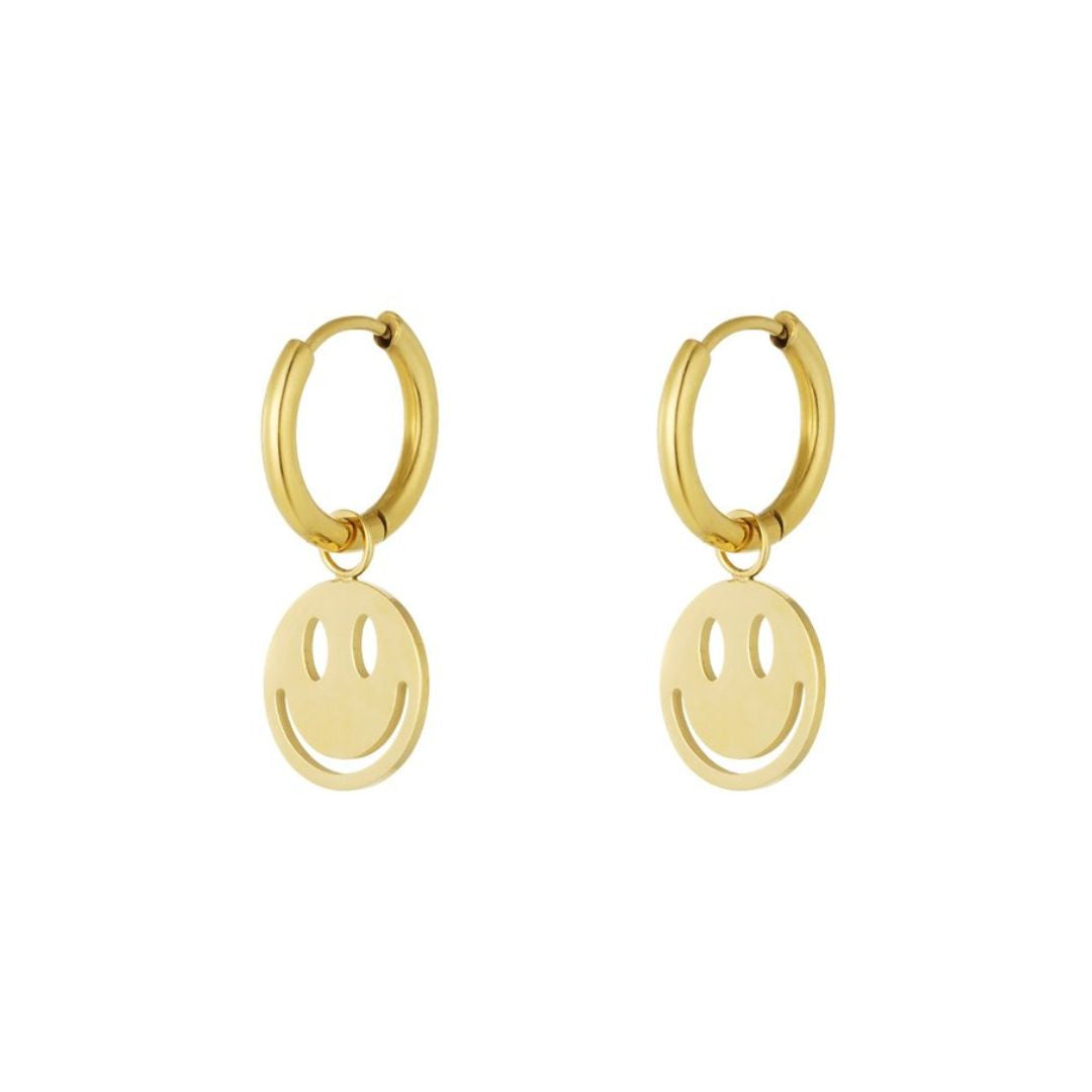 Damen Ohrringe 'Smileys' gold