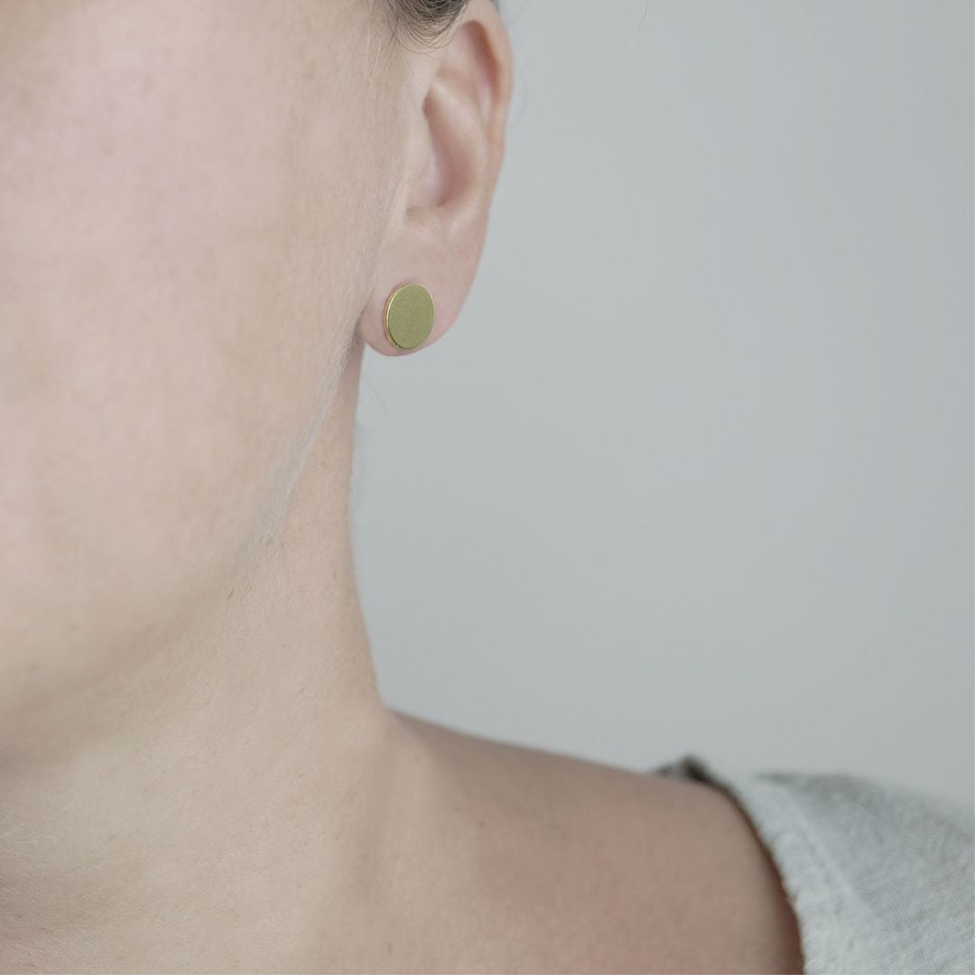 Damen Ohrringe Creolen 'Moon' goldfarben