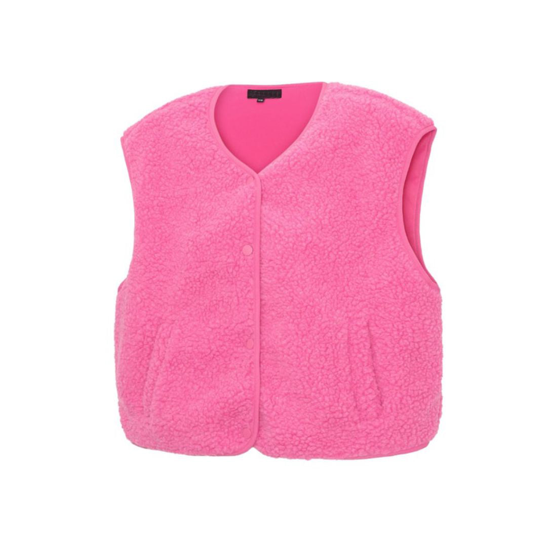 Damen Sherpa Weste pink