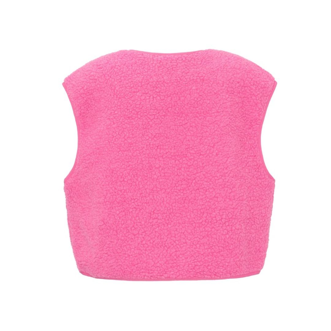Damen Sherpa Weste pink
