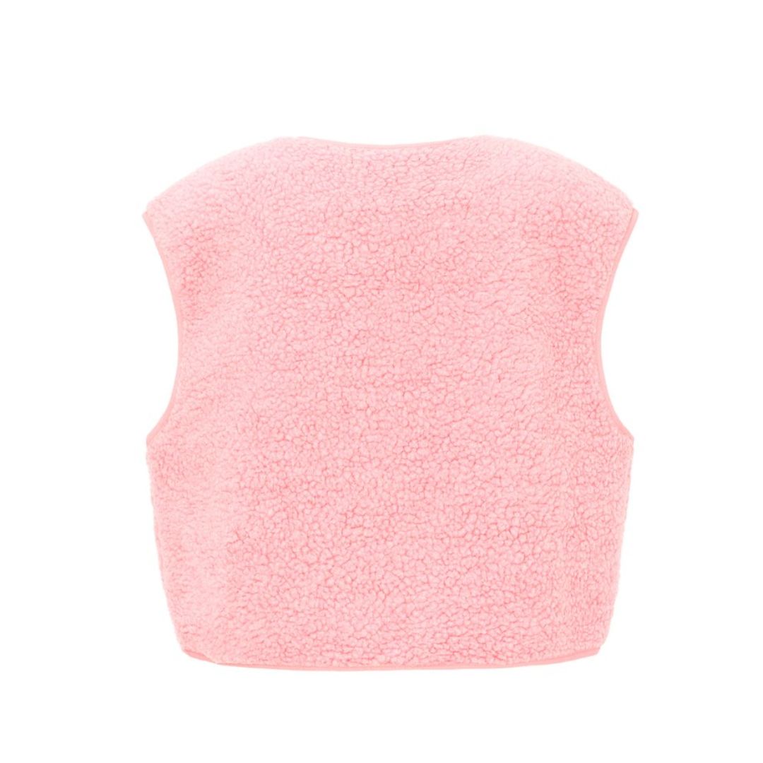 Damen Sherpa Weste rosa